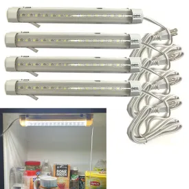 4 Pc Workshop Utility LED Light Garage 30W 12"L Wall Mount Fixture Plug-In Cable
