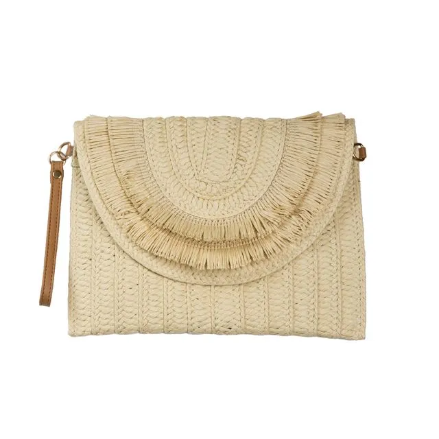 Athena Fringe Clutch
