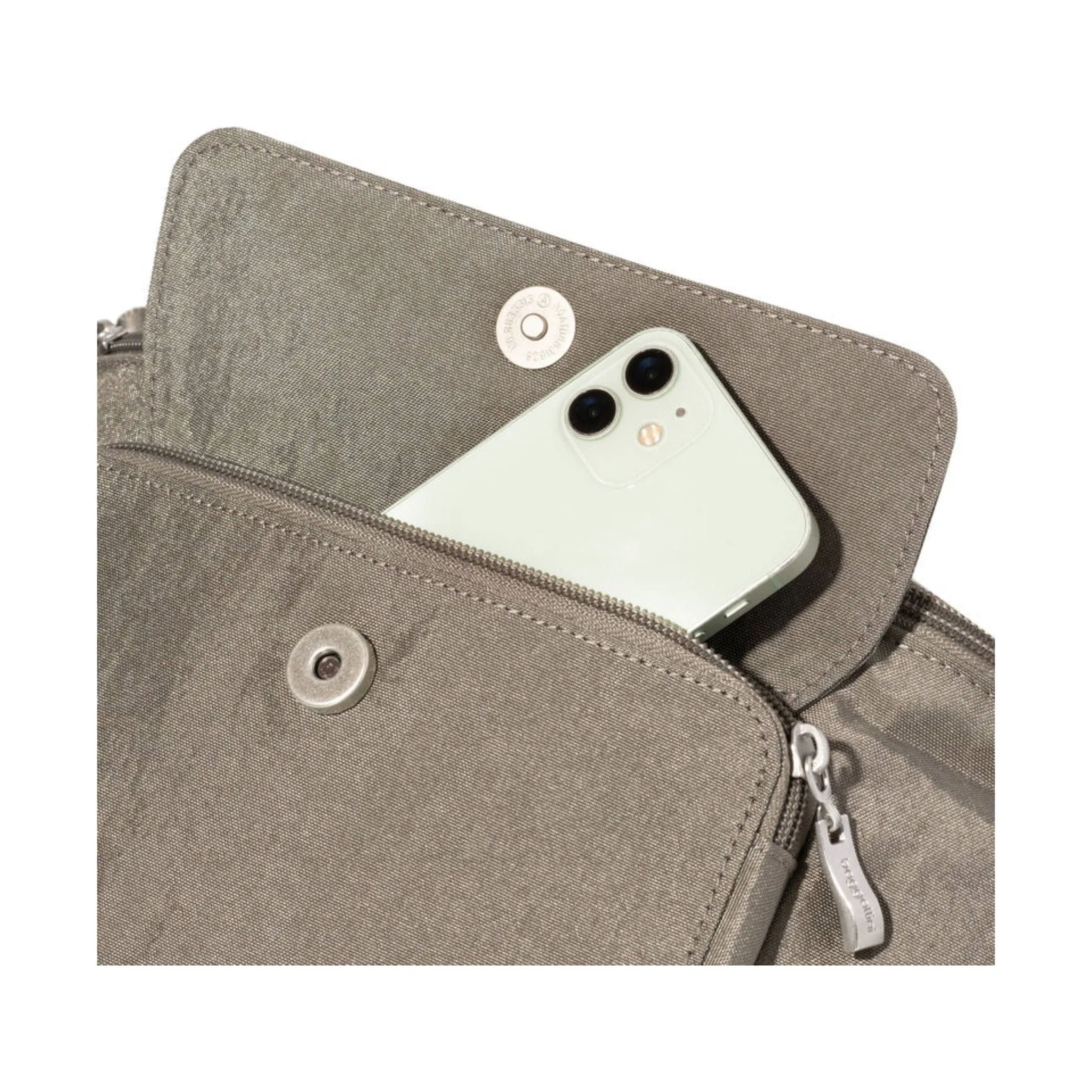 Baggallini Modern Everywhere Waist Pack Sling - Sterling Shimmer