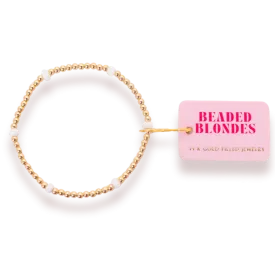 Beaded Blondes ‘White Poppi Bracelet’