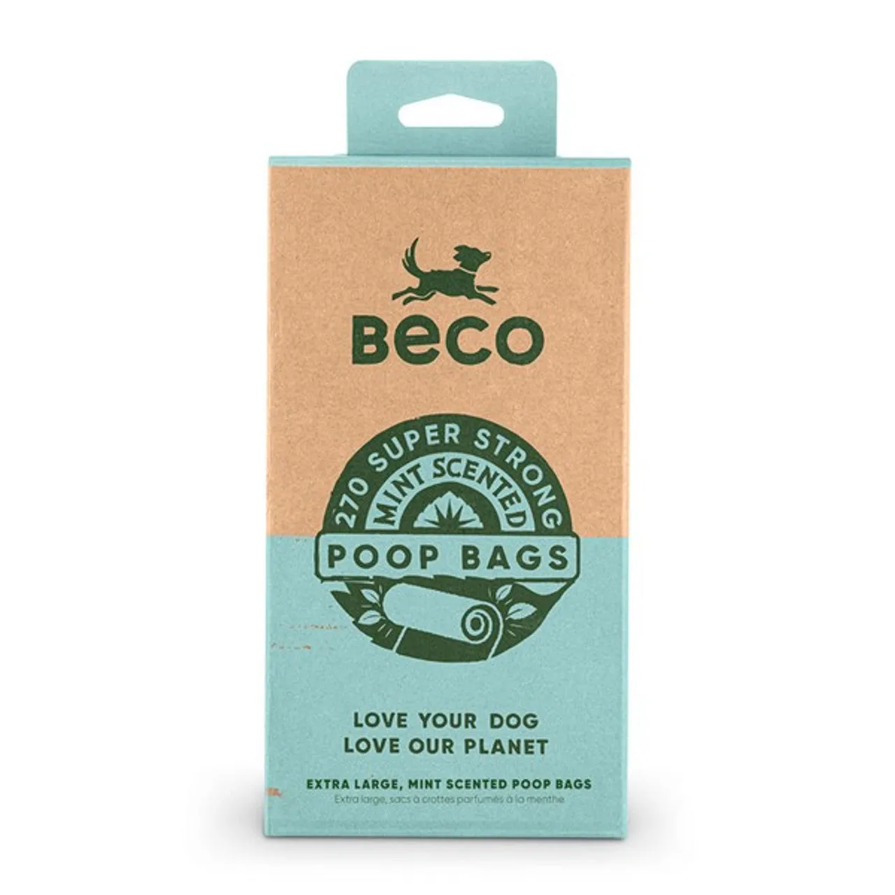 Beco Mint Scented Poop Bags - Big, Strong & Leak Proof