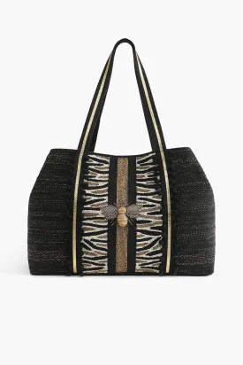 Bee Glam Hand Beaded Bee Tote