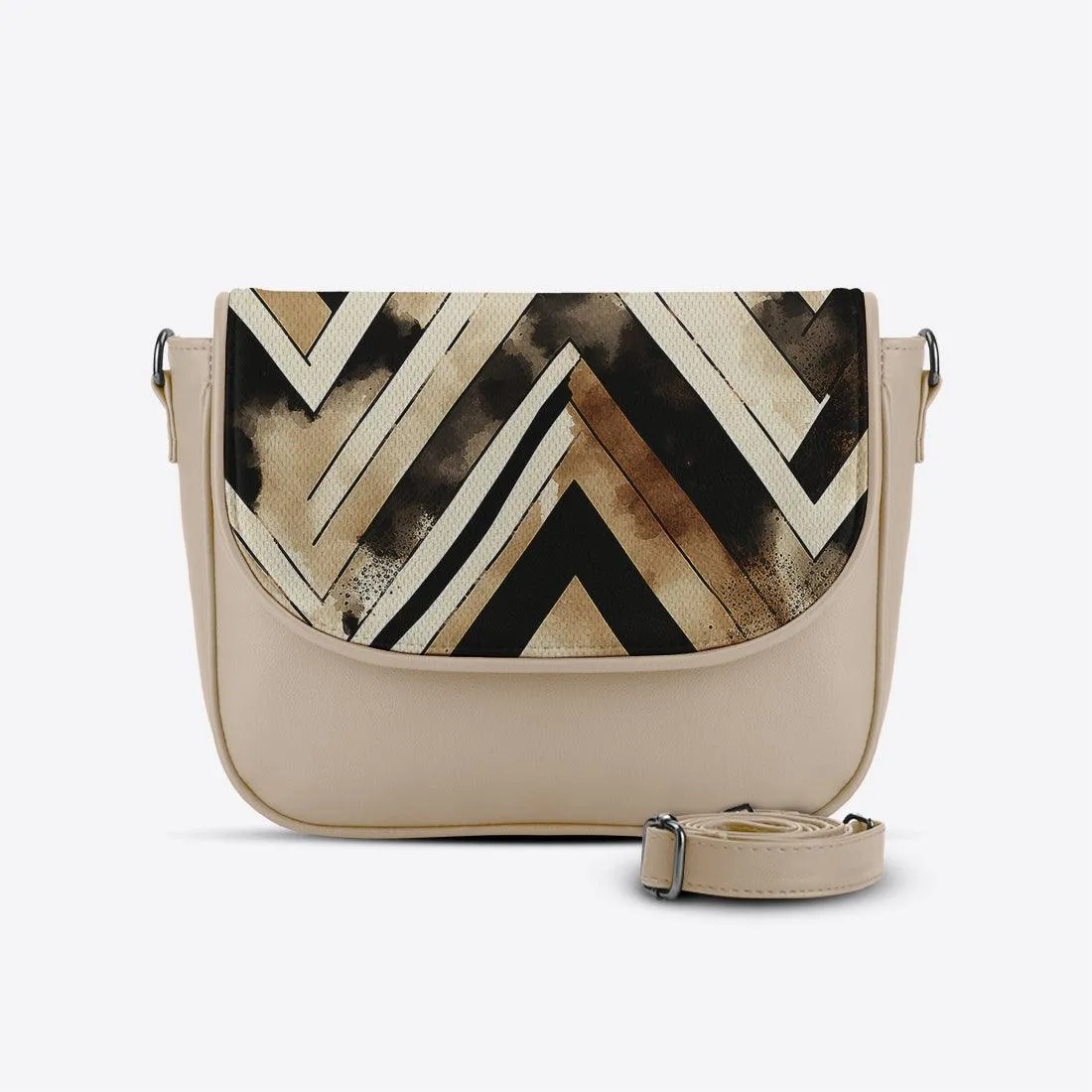Beige Messenger Crossbody Down