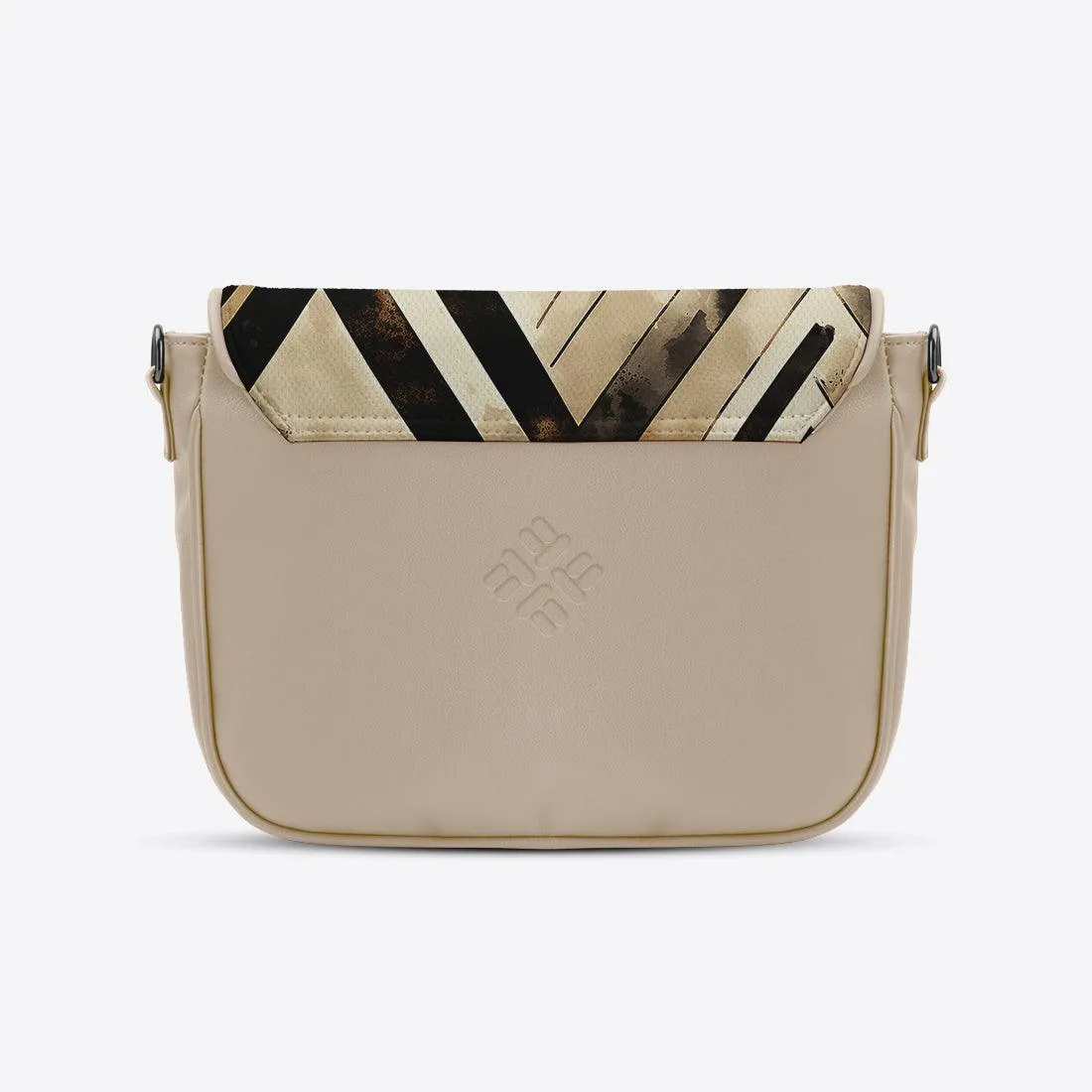 Beige Messenger Crossbody Down