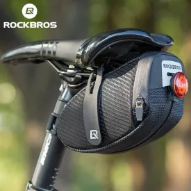 Bicycle Bag Water Repellent Reflective Hidden Space Large Saddle Bag Scrath Resistant Cycling Bag