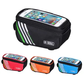 Bicycle Handlebar Phone Holder With Water Resistant Compartment