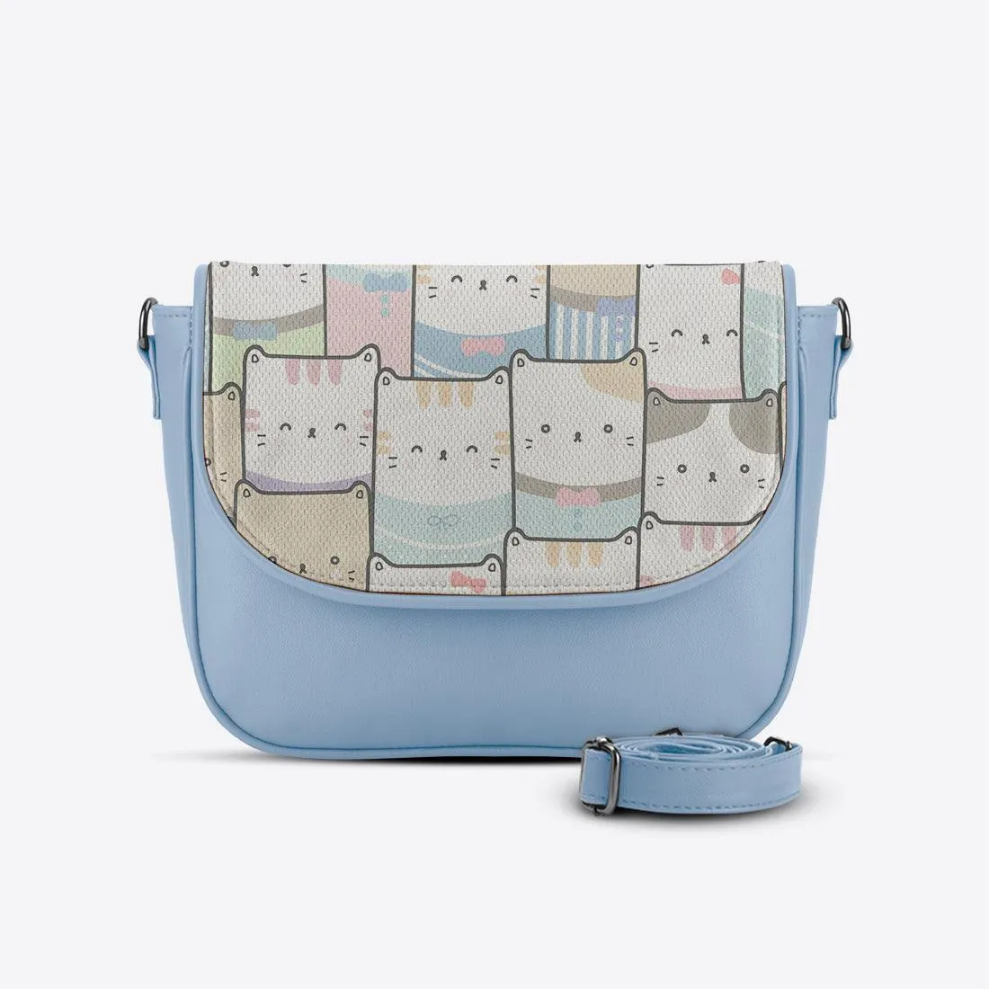 Blue Messenger Crossbody Kitty