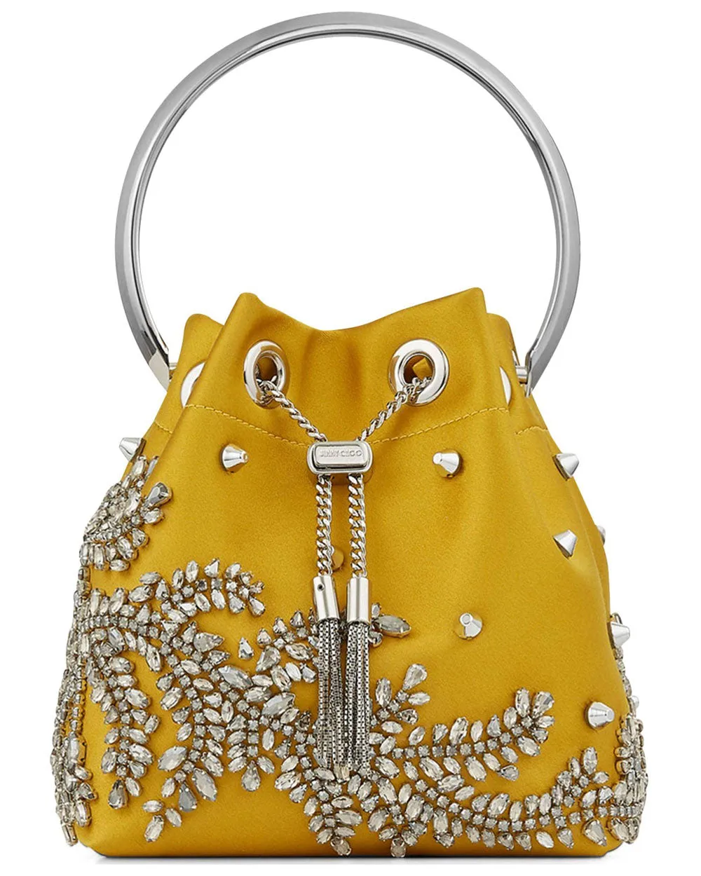 Bon Bon Satin Crystal Bag in Sun