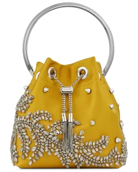 Bon Bon Satin Crystal Bag in Sun