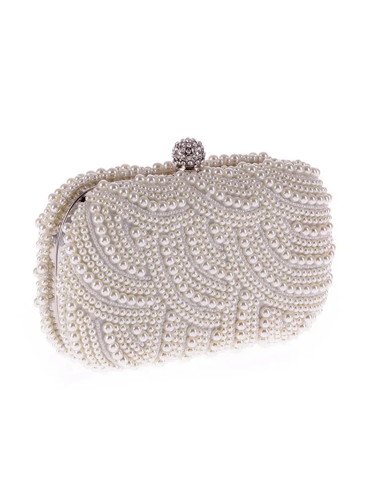 Bridal Luxury Wedding Event Evening Pearl Clutch Women Purse