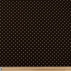 Brown Natural Medium Dots Cotton Canvas Print