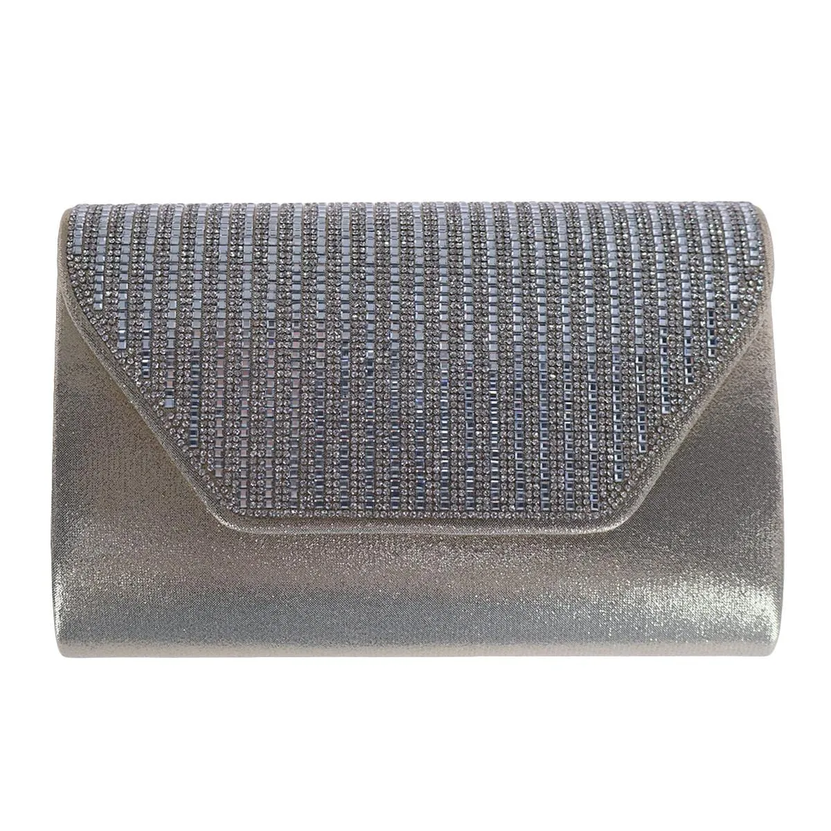 CTM® Women's Rhinestone Studded Clutch Handbag