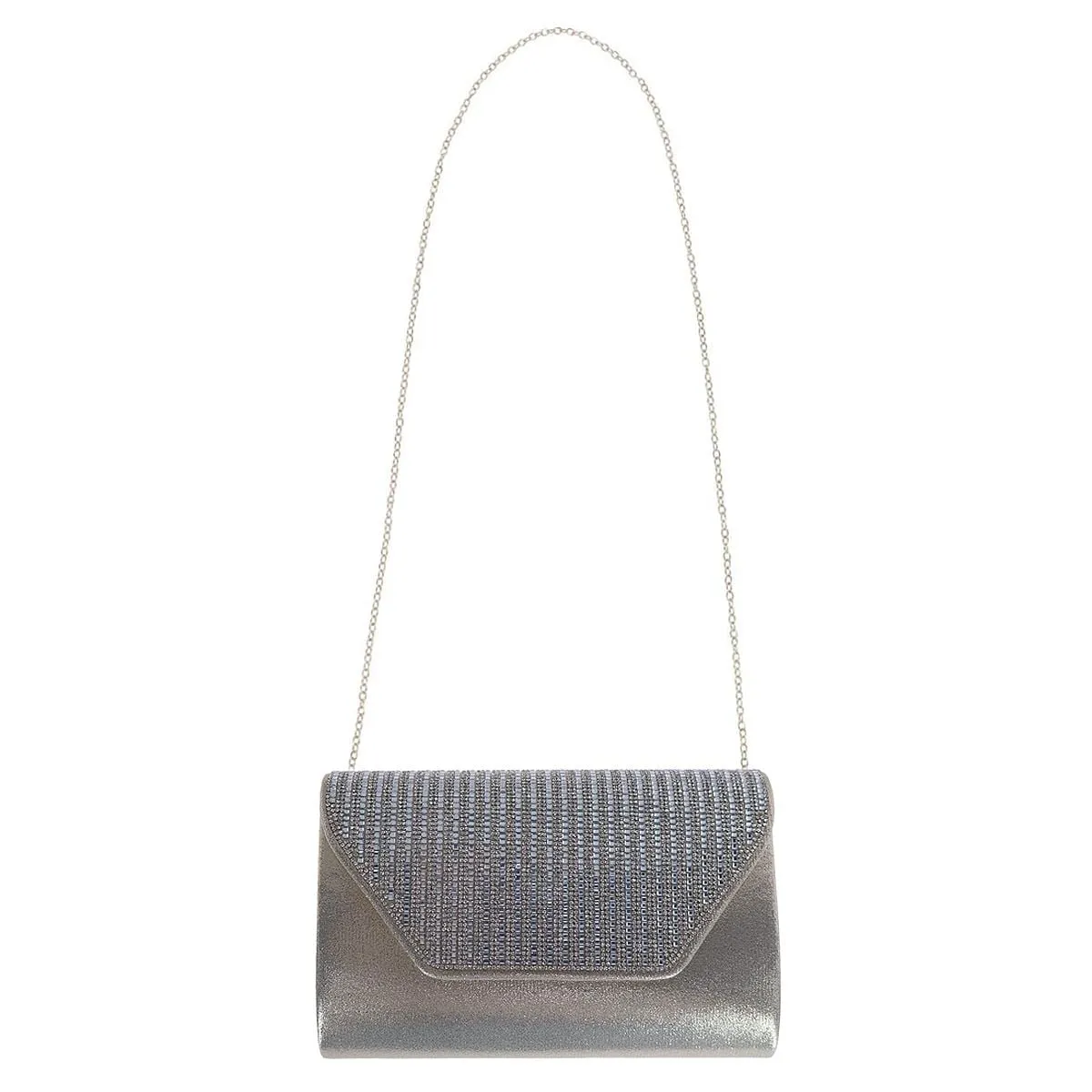 CTM® Women's Rhinestone Studded Clutch Handbag