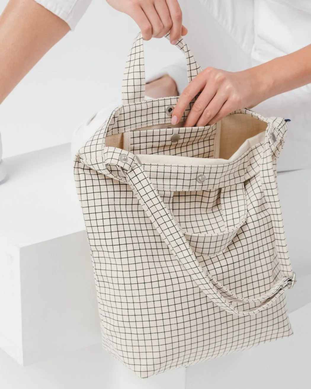 Duck Bag Natural Grid