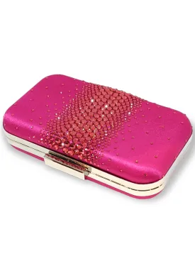 Ella Hot Pink Crystal Clutch