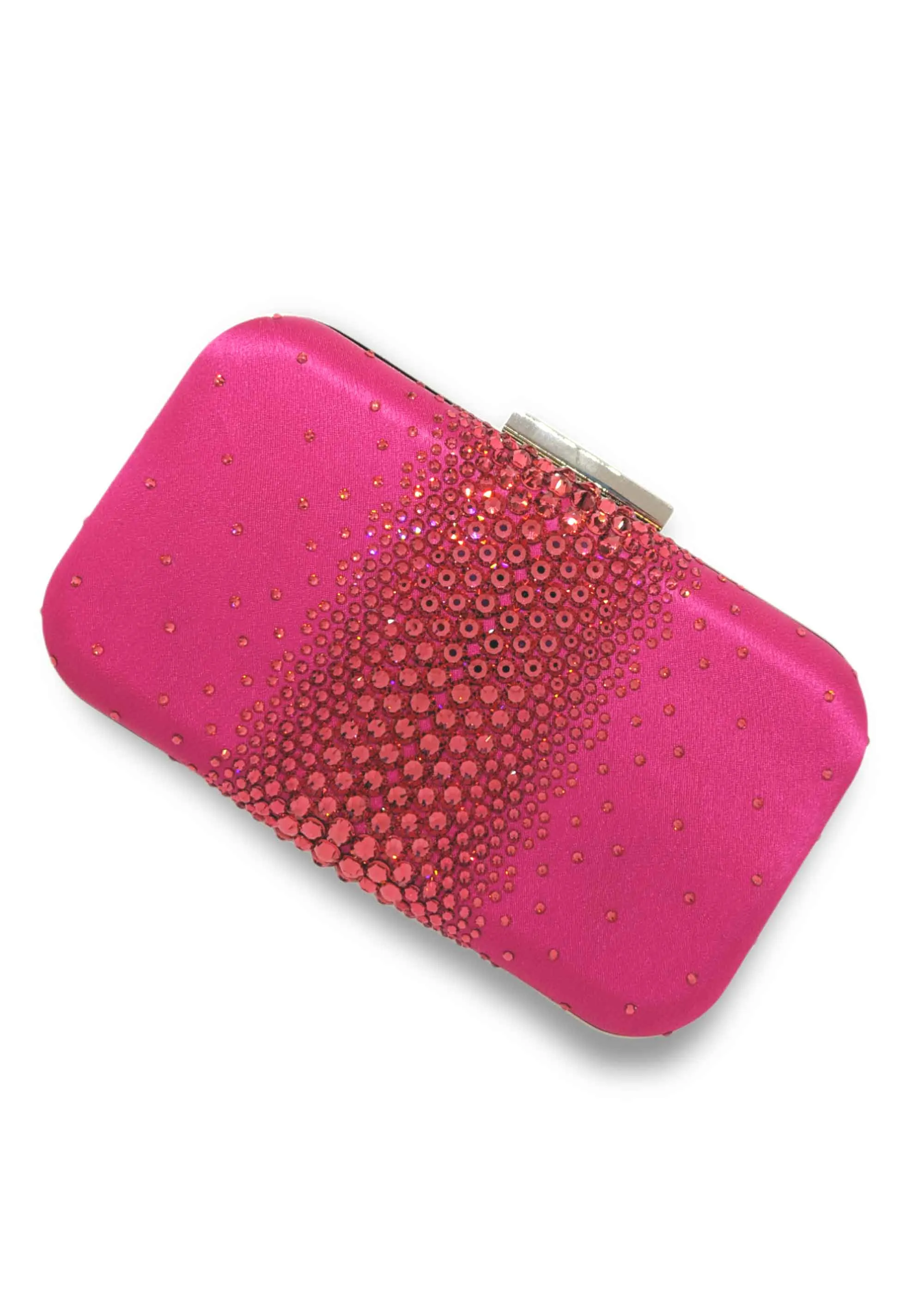 Ella Hot Pink Crystal Clutch