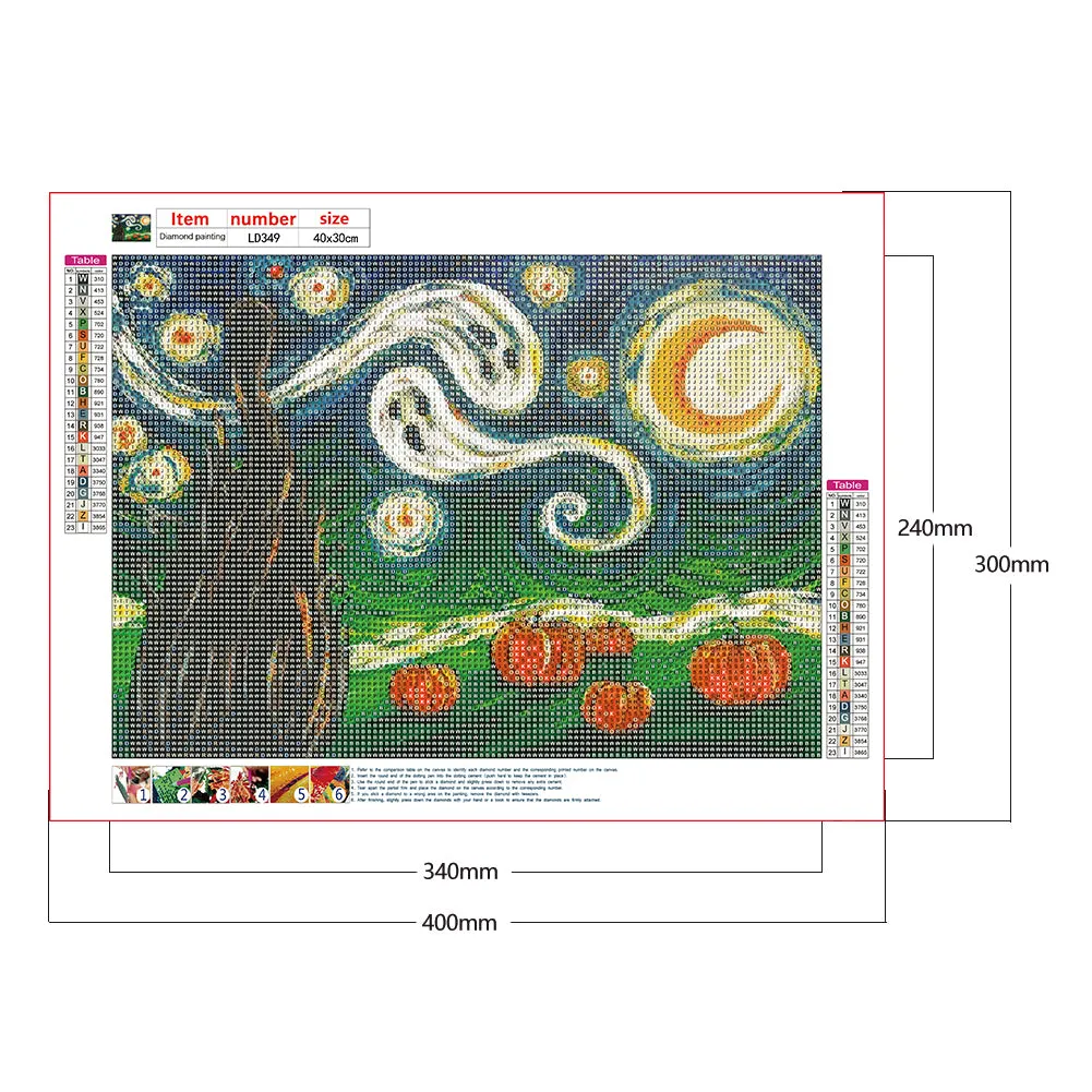 Halloween Night - Full Round Drill Diamond Painting 40*30CM