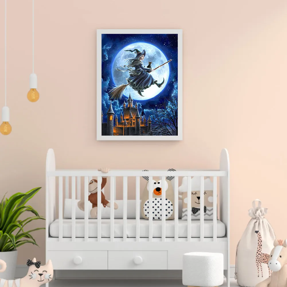 Halloween Witch - Full Round Drill Diamond Painting 30*40CM