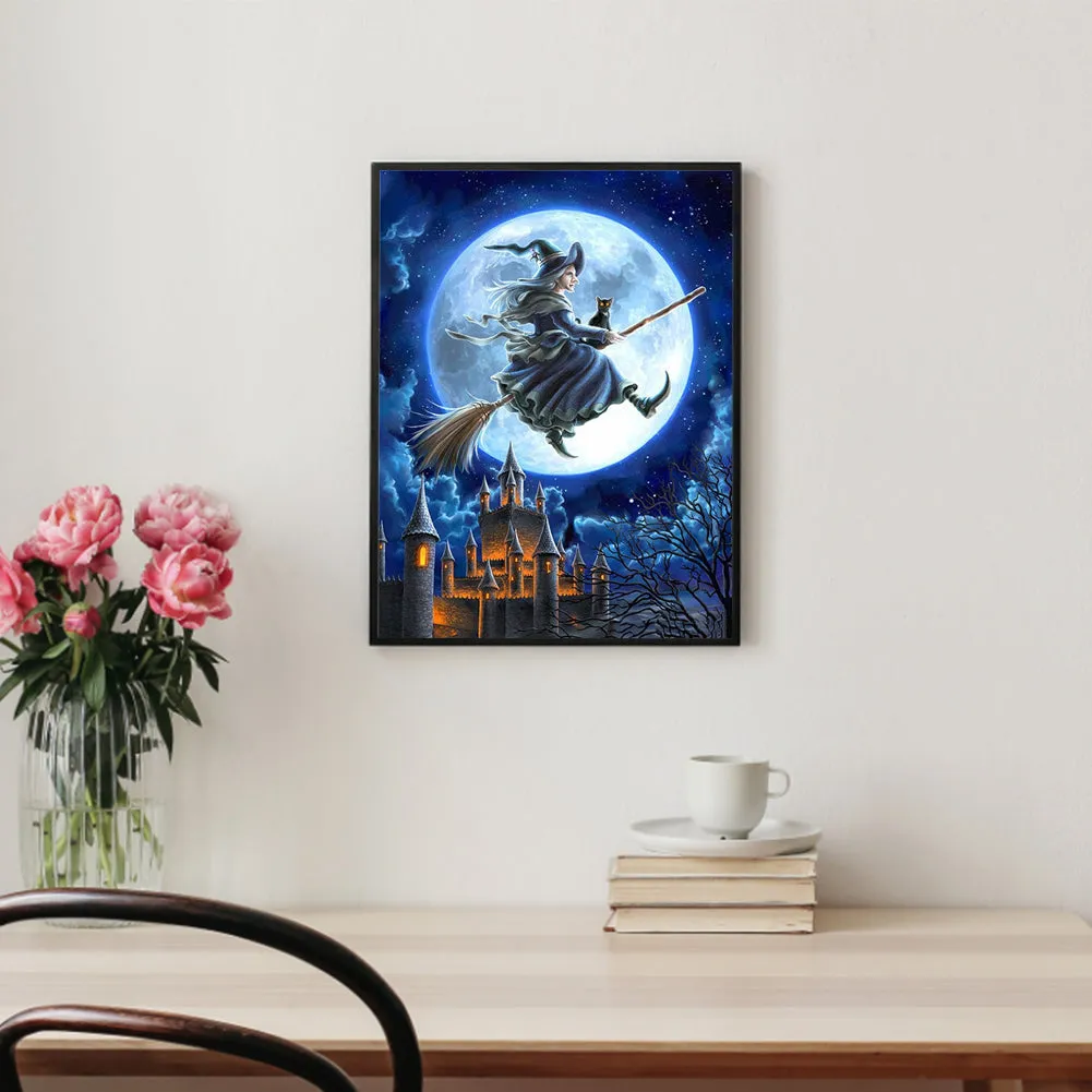 Halloween Witch - Full Round Drill Diamond Painting 30*40CM