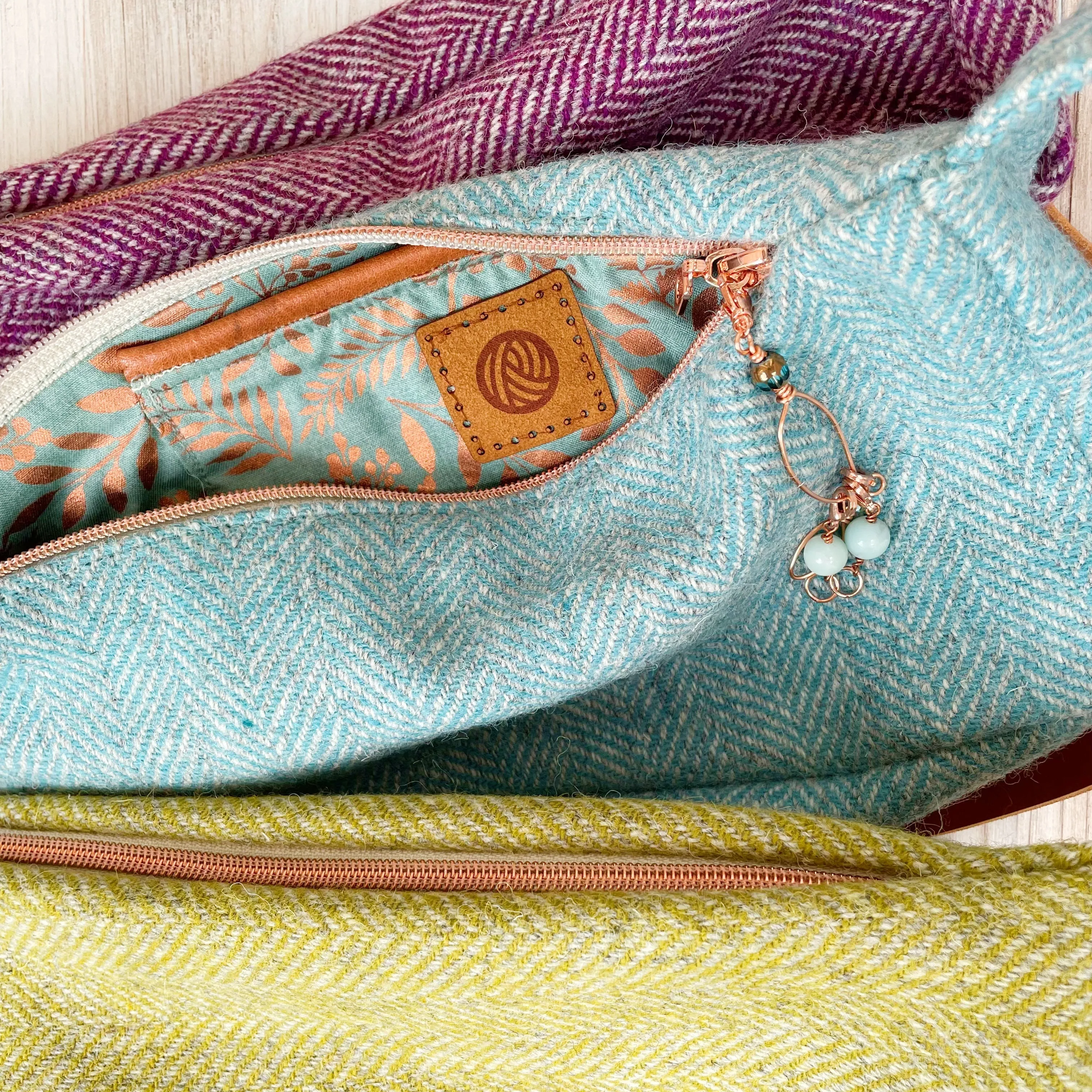 Harris Sling Wool Tweed Bag - Mussel
