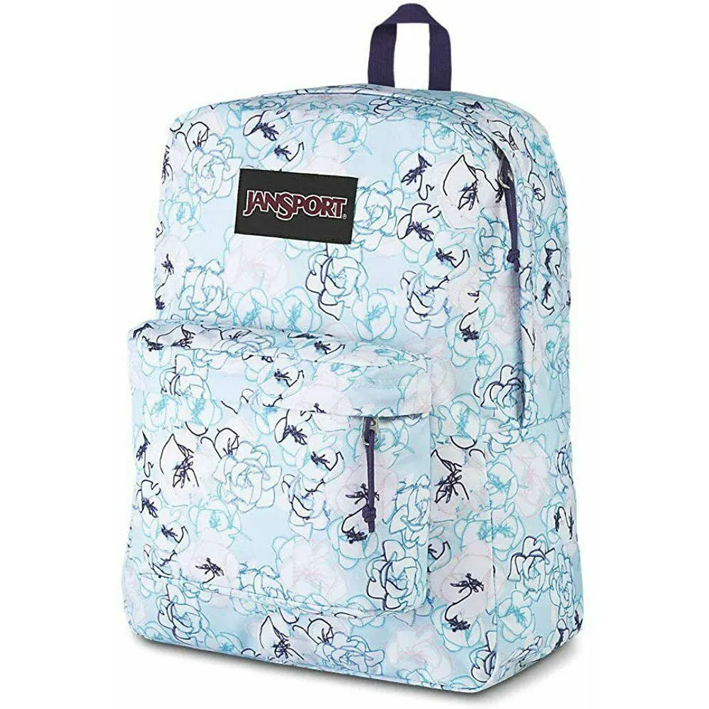Jansport Black Label Superbreak Blue Sketch Floral Age 4Y  Unisex