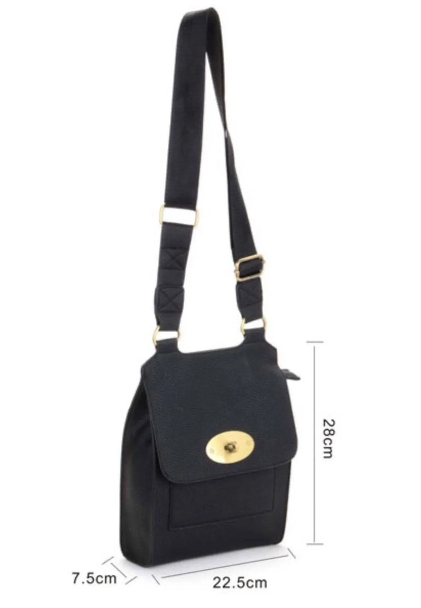 Large Tilly Messenger Crossbody Bag Grey