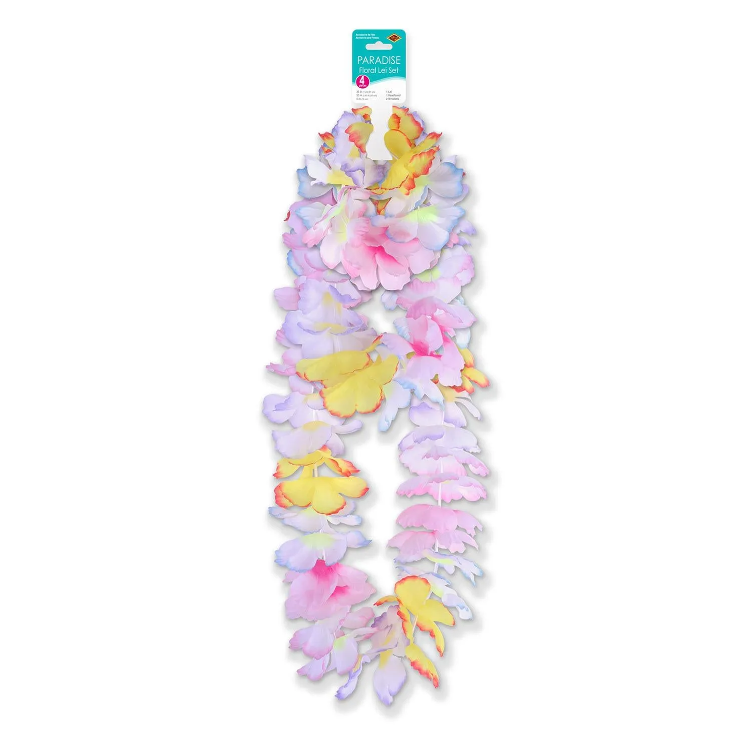 Luau Party Paradise Floral Lei Set (4 per Package)