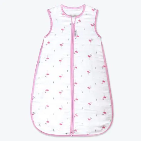 Masilo Organic Muslin Sleeping Bag - Hello Flamingo