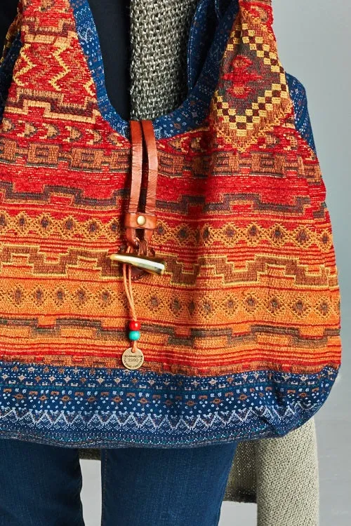 Multi Pattern Hobo Bag