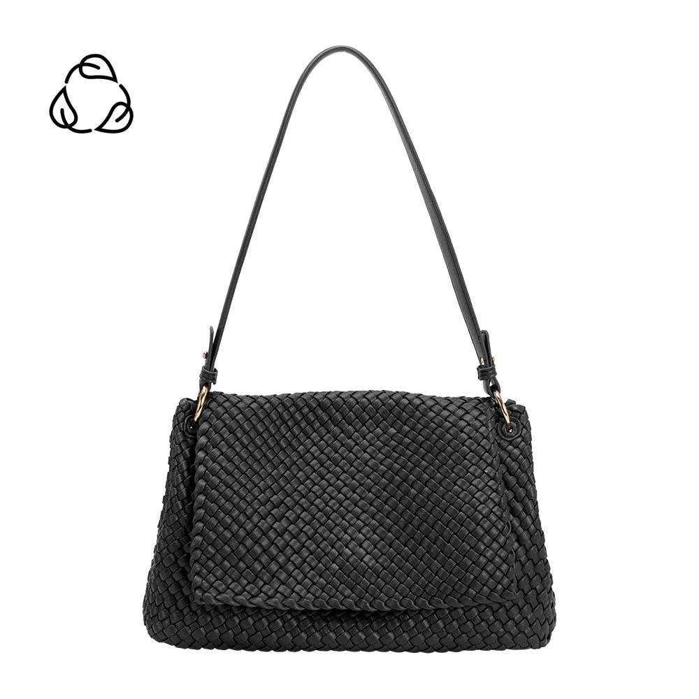 Natalia Recycled Vegan Shoulder Bag Black