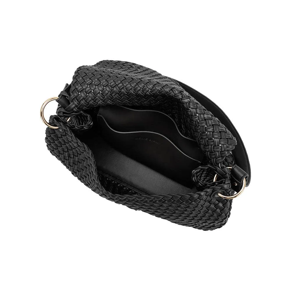 Natalia Recycled Vegan Shoulder Bag Black
