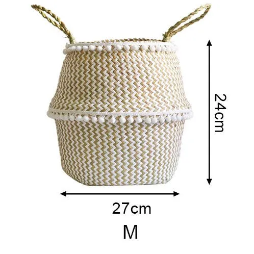 Natural Seaweed Woven Basket