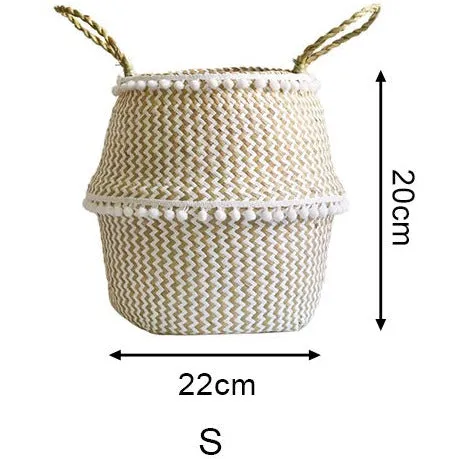 Natural Seaweed Woven Basket