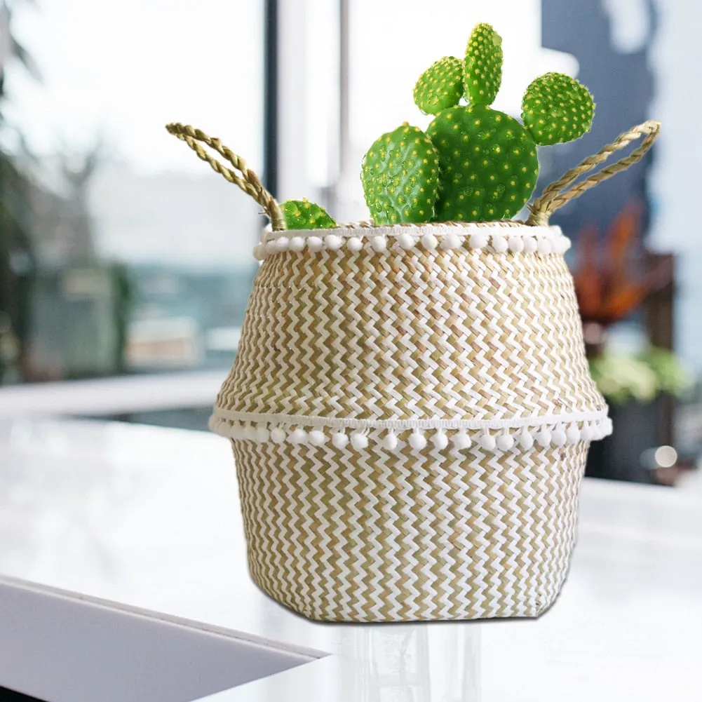 Natural Seaweed Woven Basket