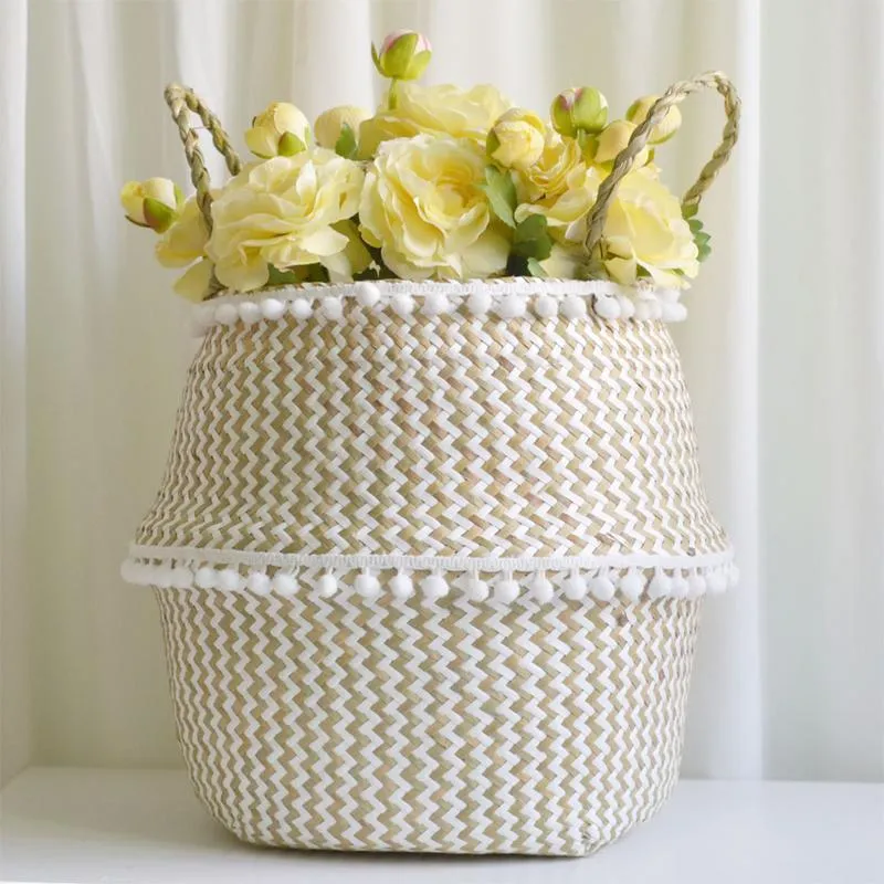 Natural Seaweed Woven Basket