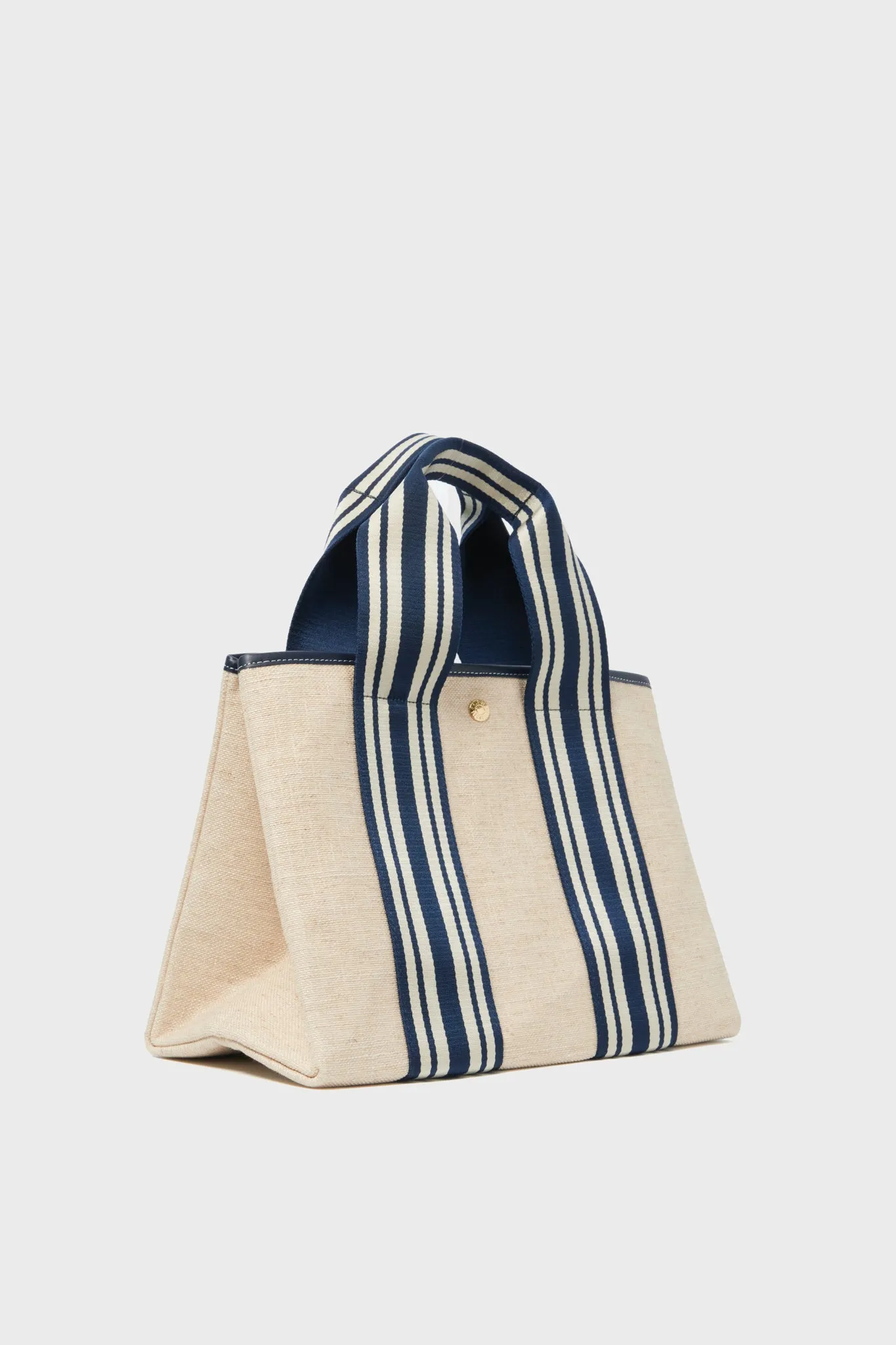 Navy Traversee M Linen Tote