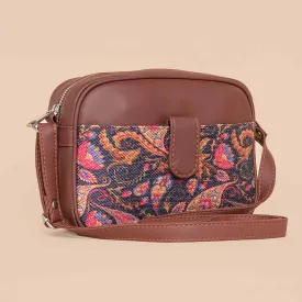Paisley Print Magnetic Sling Bag