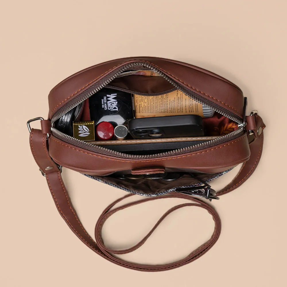 Paisley Print Magnetic Sling Bag