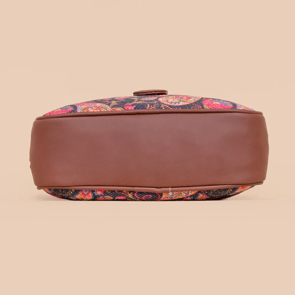 Paisley Print Magnetic Sling Bag