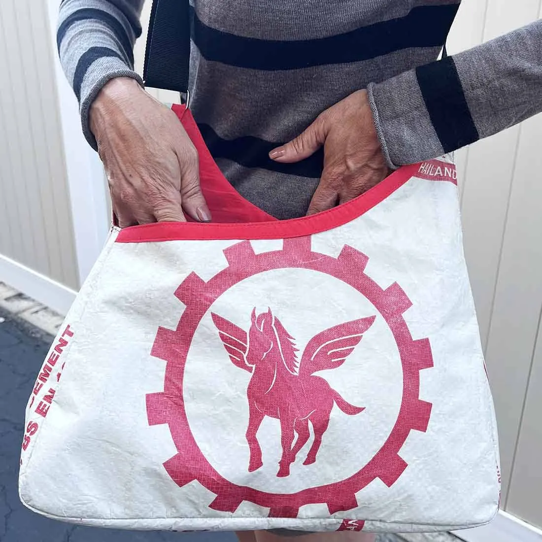 Pegasus Triangle Recycled Shoulder Bag