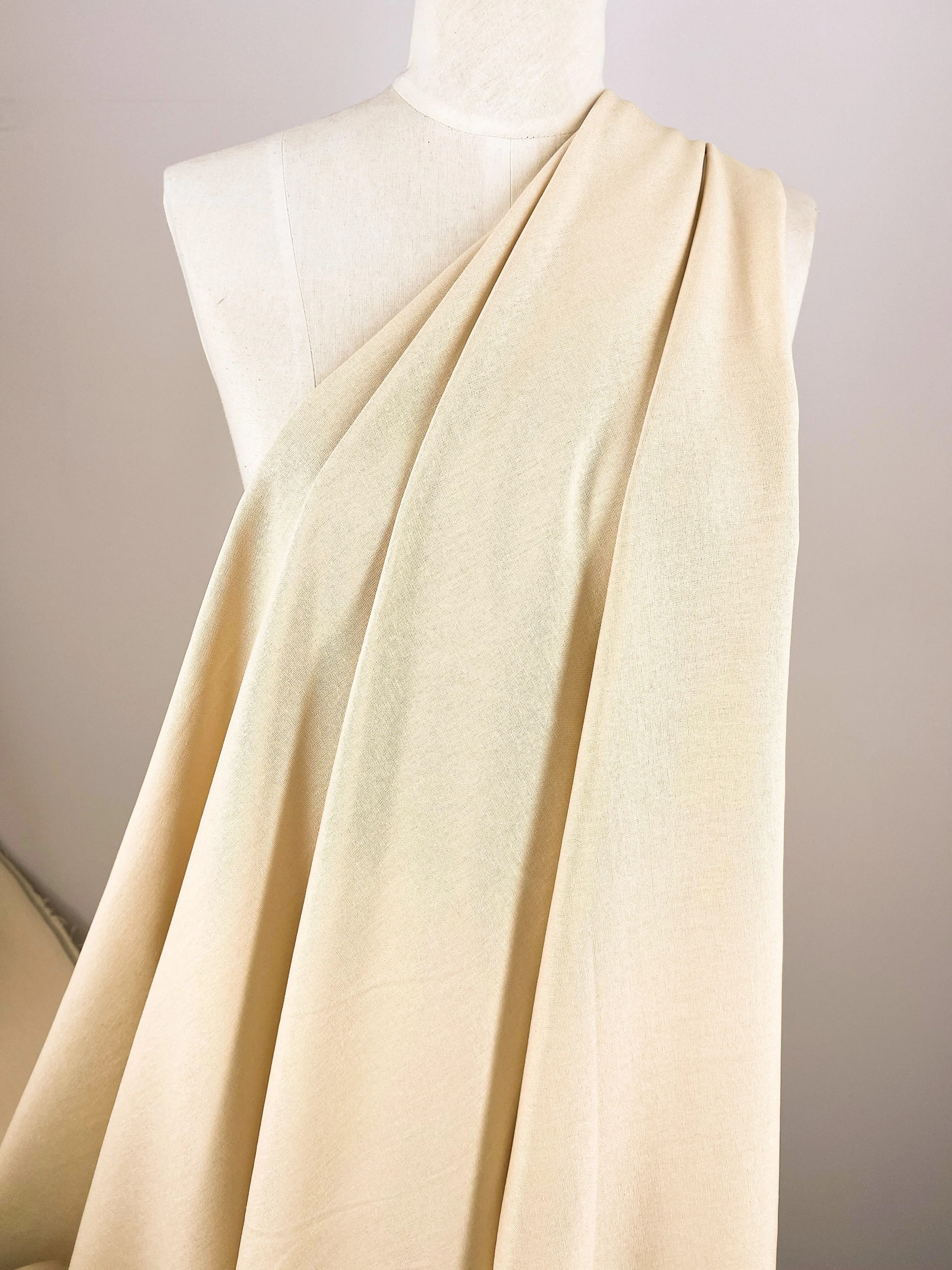 Premium Linen Blend - Shortbread - 140cm
