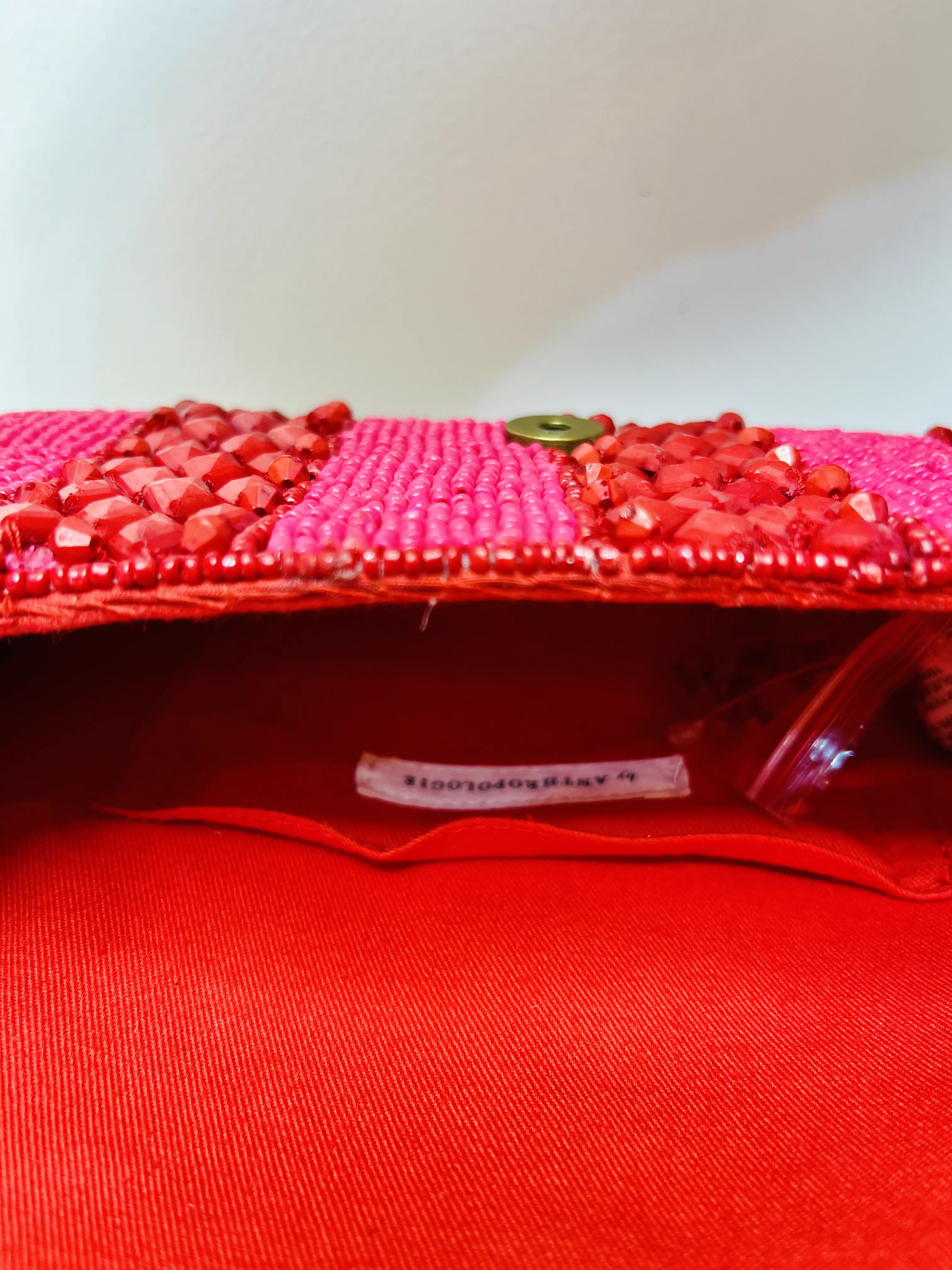 Red Beaded Sling Bag