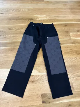 Represent EMBOSSED UTILITY PANTS Sz M