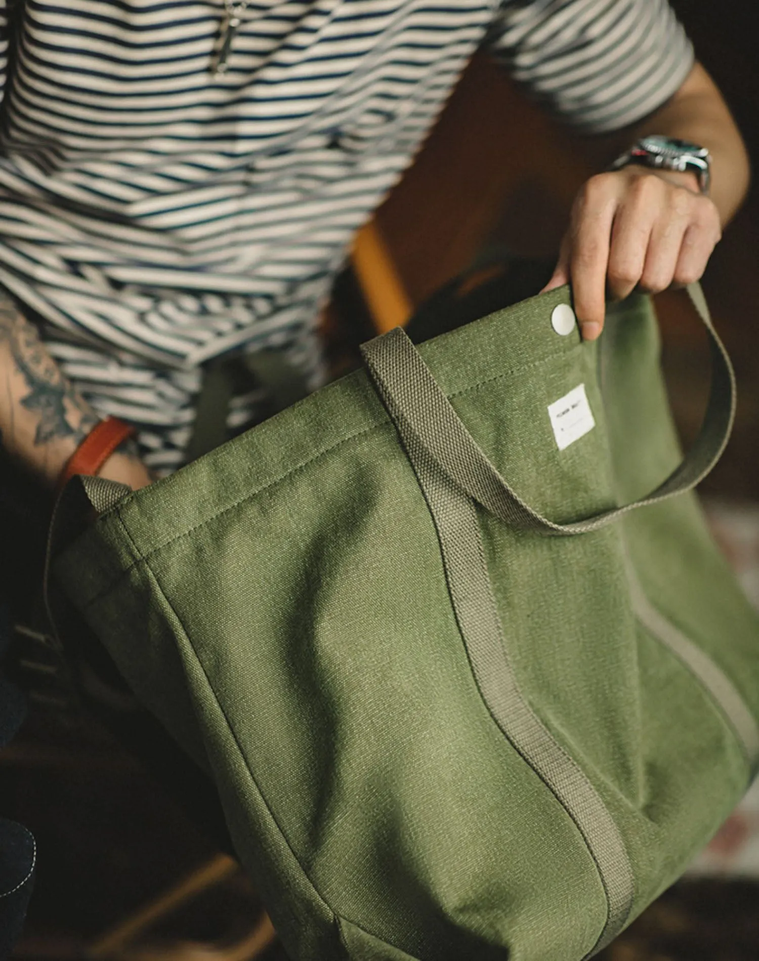 Retro Washed Canvas Large-Capacity Portable Functional Men's Bag
