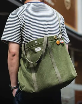 Retro Washed Canvas Large-Capacity Portable Functional Men's Bag