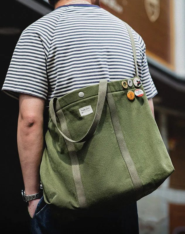 Retro Washed Canvas Large-Capacity Portable Functional Men's Bag