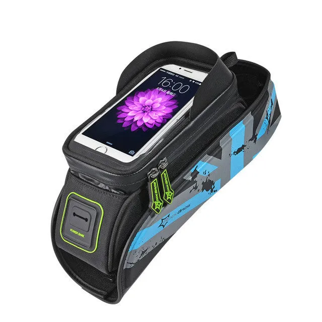 ROCKBROS Detachable Bicycle Handlebar Phone Holder With Padded Water Resistant Compartment
