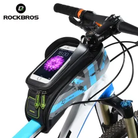 ROCKBROS Detachable Bicycle Handlebar Phone Holder With Padded Water Resistant Compartment