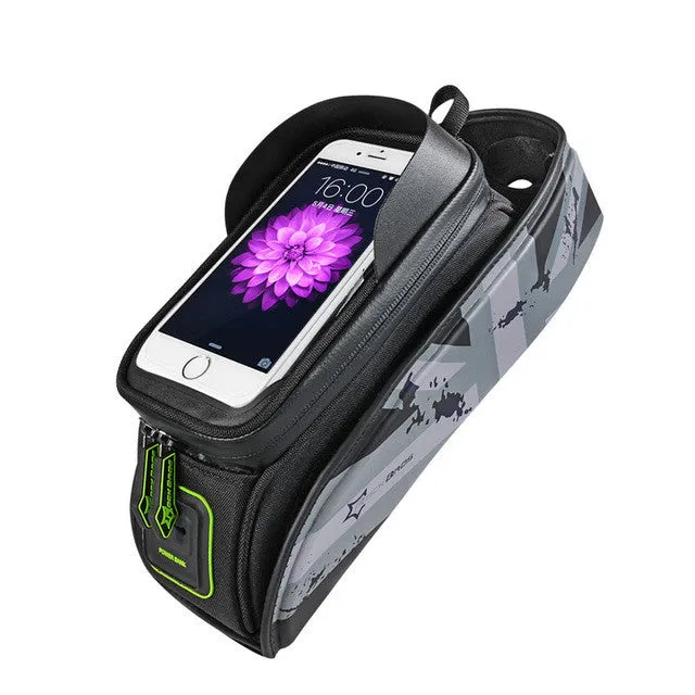 ROCKBROS Detachable Bicycle Handlebar Phone Holder With Padded Water Resistant Compartment
