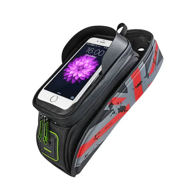 ROCKBROS Detachable Bicycle Handlebar Phone Holder With Padded Water Resistant Compartment